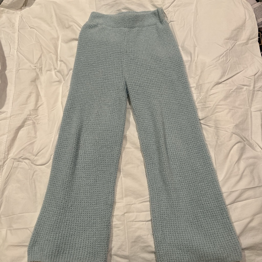 Blue fuzzy loungepants
